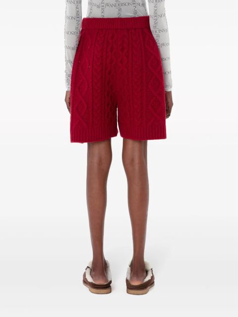 JW Anderson cable-knit shorts - Red