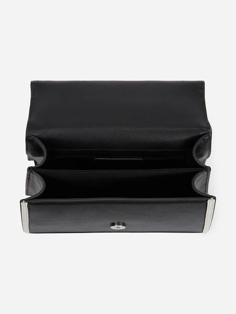 Karl Lagerfeld torebka skórzana K/SIGNATURE kolor czarny A1W30224