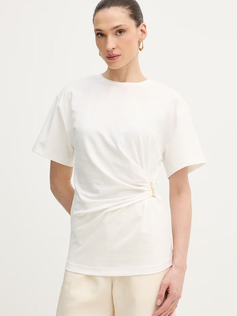 Pinko t-shirt damski bawełniany z elastanem - zdjęcie produktu nr 2