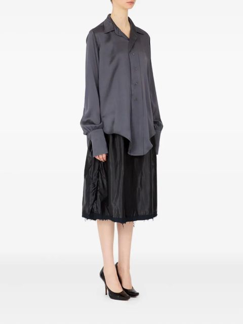 Maison Margiela long-sleeved satin shirt - Grey - zdjęcie produktu nr 2