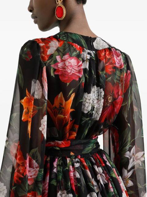 Dolce & Gabbana silk midi dress - Black