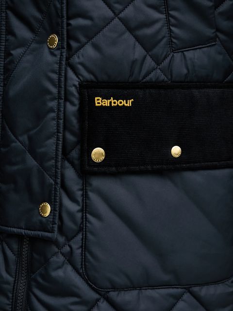 Barbour kurtka Aldburgh kolor granatowy przejściowa oversize LQU1885