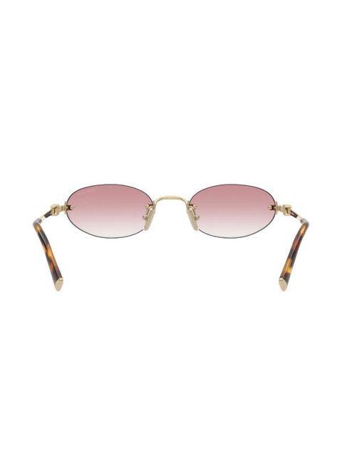 Miu Miu Eyewear oval-frame sunglasses - Gold