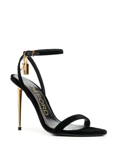 TOM FORD Padlock 120mm sandals - Black