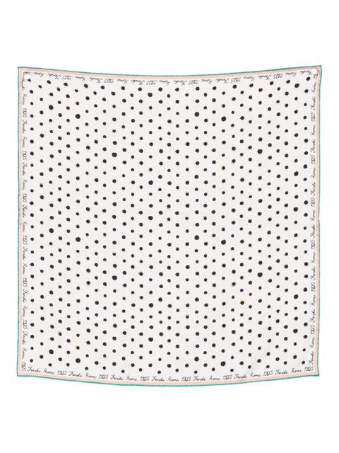 FENDI Falena Dots printed silk scarf - Neutrals - zdjęcie produktu nr 1
