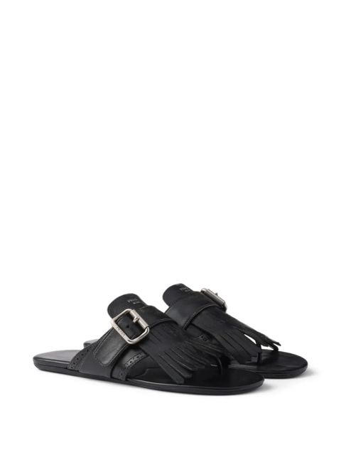 Prada Shuffle leather thong sandals - Black - zdjęcie produktu nr 2