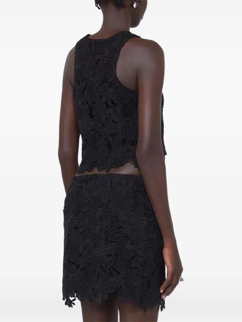 Sportmax floral lace top - Black