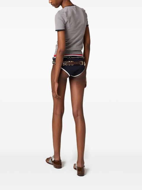 Miu Miu technical-knit bikini bottom - Blue - zdjęcie produktu nr 2