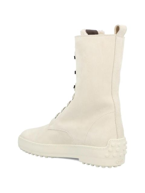 Tod's suede lace-up boots - Neutrals