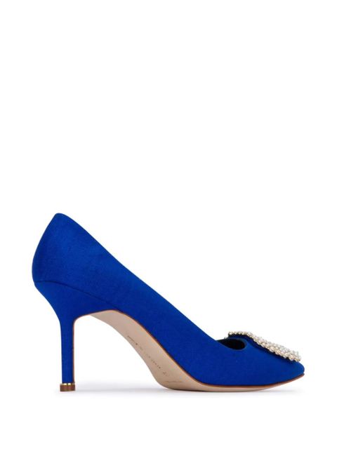 Manolo Blahnik 105mm Hangisi pumps - Blue - zdjęcie produktu nr 2