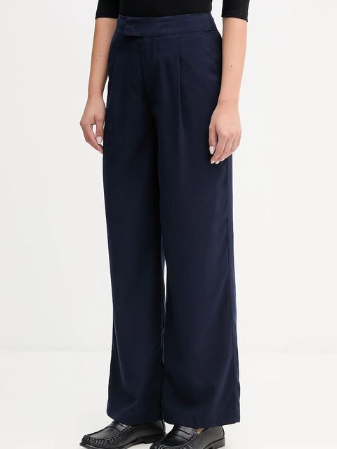 United Colors of Benetton spodnie damskie kolor granatowy szerokie high waist 4K3ADF09Z - zdjęcie produktu nr 1