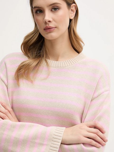 Barbour sweter z domieszką kaszmiru Rosie damski kolor beżowy LKN1725