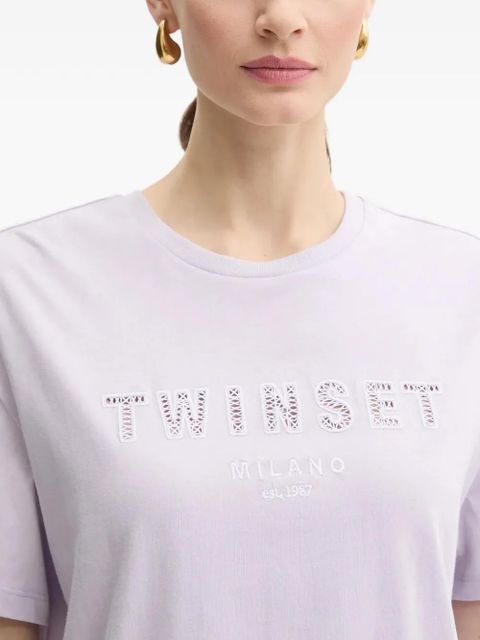 TWINSET logo-embellished T-shirt - Purple