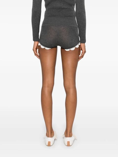Magda Butrym knitted cashmere shorts - Grey
