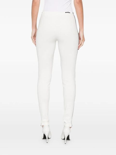 Prada stirrup-detail stripe leggings - Neutrals