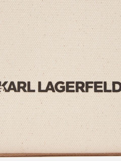 Karl Lagerfeld torebka bawełniana kolor beżowy A2W50028