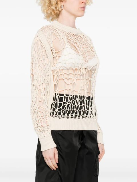 MM6 Maison Margiela cotton-blend sweater - Neutrals