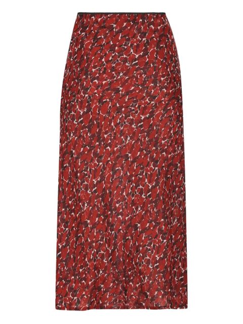 Saint Laurent polka-dot silk skirt - Red - zdjęcie produktu nr 2
