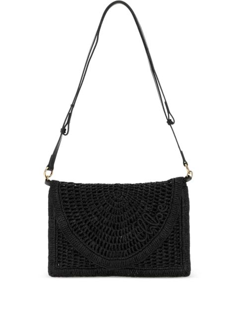 Chloé Summer Banana raffia shoulder bag - Black - zdjęcie produktu nr 1