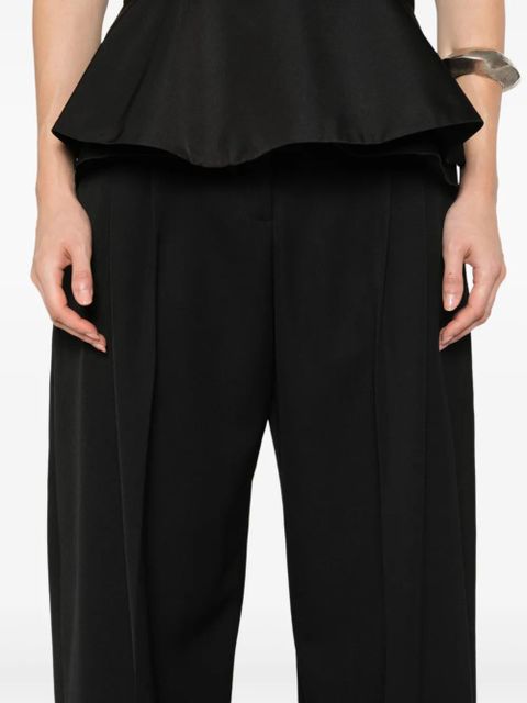 Alexander McQueen cotton tapered trousers - Black