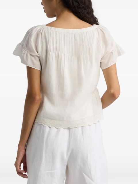 Posse Grace pleated blouse - White