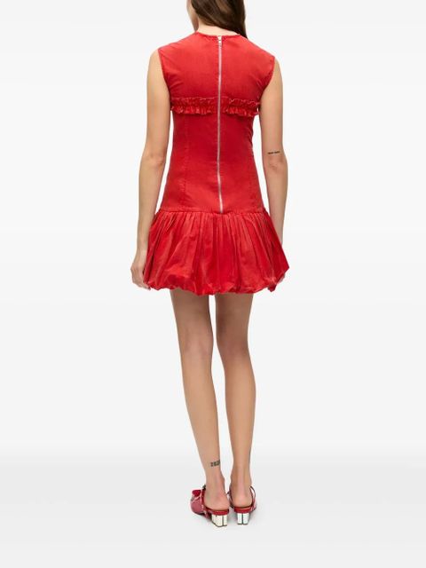 GANNI ruffled dress - Red