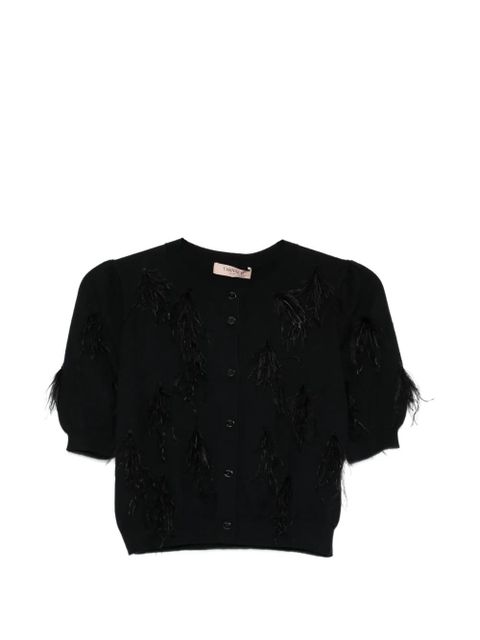 TWINSET feather cardigan - Black - zdjęcie produktu nr 1