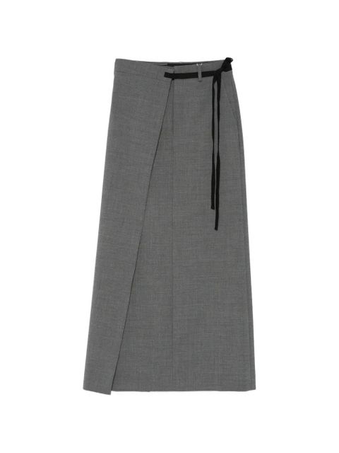 MM6 Maison Margiela wrap-tie maxi skirt - Grey - zdjęcie produktu nr 1