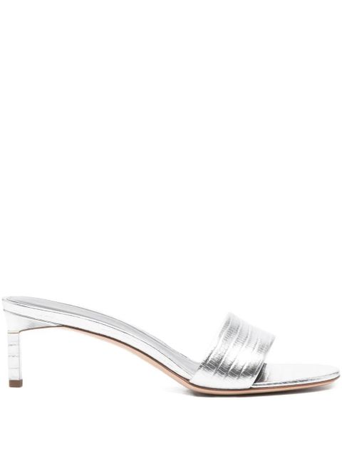 TOM FORD metallic-finish leather sandals - Silver - zdjęcie produktu nr 1