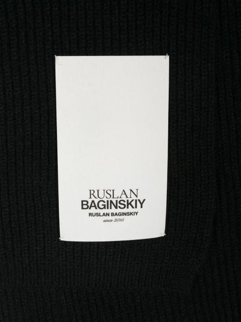 Ruslan Baginskiy logo-patch scarf - Black - zdjęcie produktu nr 2