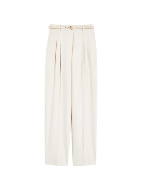 Max Mara Entrata belted pleated trousers - Neutrals - zdjęcie produktu nr 1