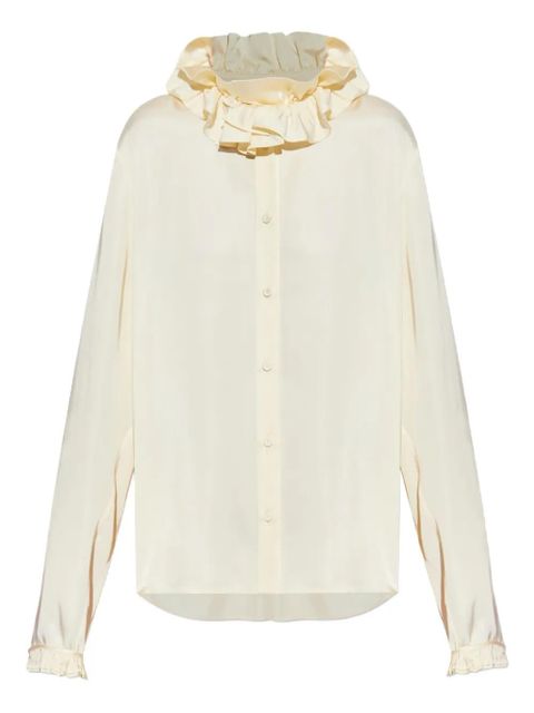 Jil Sander ruffled high-neck blouse - Yellow - zdjęcie produktu nr 1