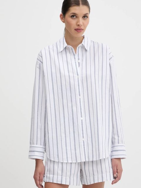 Abercrombie & Fitch koszula bawełniana damska kolor biały relaxed z kołnierzykiem klasycznym KI140-5150 - zdjęcie produktu nr 1