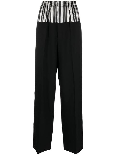 FENDI panelled striped trousers - Black - zdjęcie produktu nr 1