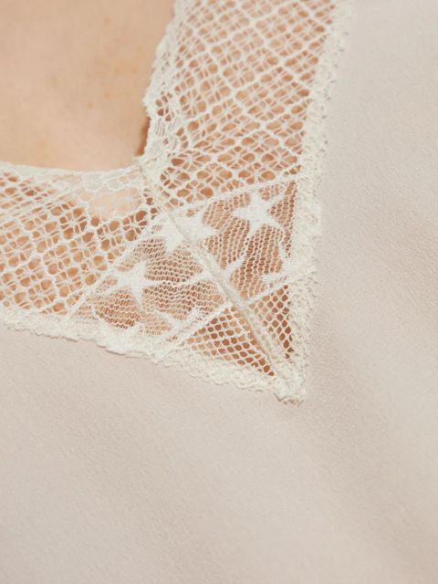 Zadig&Voltaire lace-trimmed tank top - Neutrals