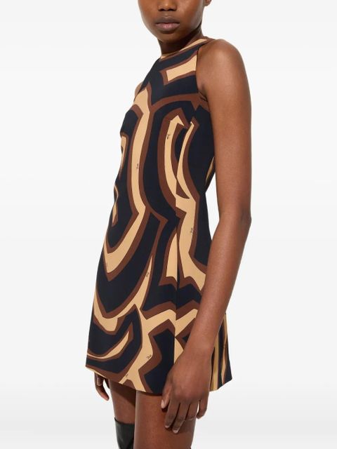 PUCCI abstract-print A-line dress - Black