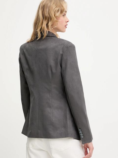 Answear.LAB marynarka kolor szary jednorzędowa gładka