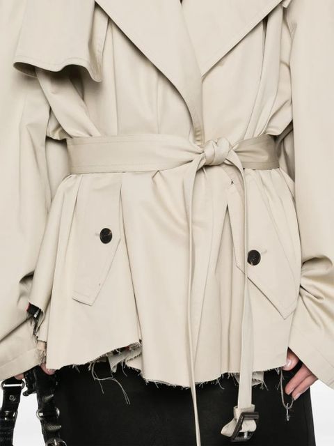 Balenciaga cropped trench coat - Neutrals
