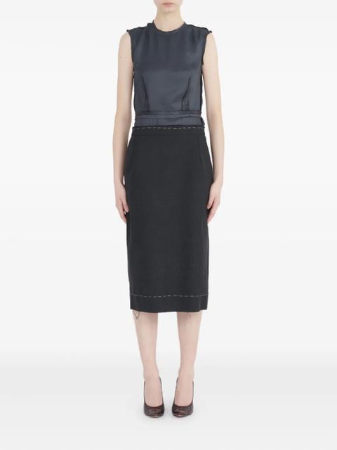 Maison Margiela panelled pencil dress - Grey