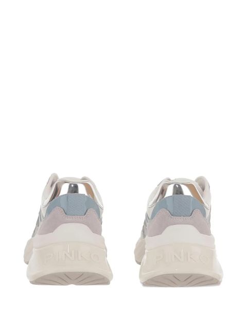 PINKO logo-detail leather sneakers - White