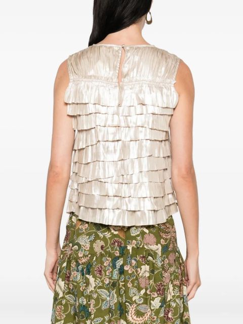 Ulla Johnson Quinn layered ruffled top - Neutrals
