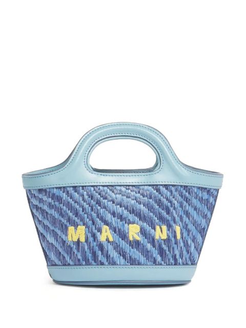 Marni logo-embroidered tote Bag - Blue - zdjęcie produktu nr 1