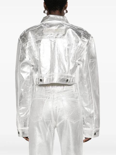 ROTATE BIRGER CHRISTENSEN metallic denim jacket - Silver