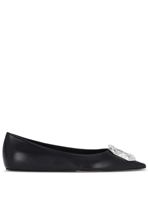 Amina Muaddi Camelia ballet flats - Black - zdjęcie produktu nr 1
