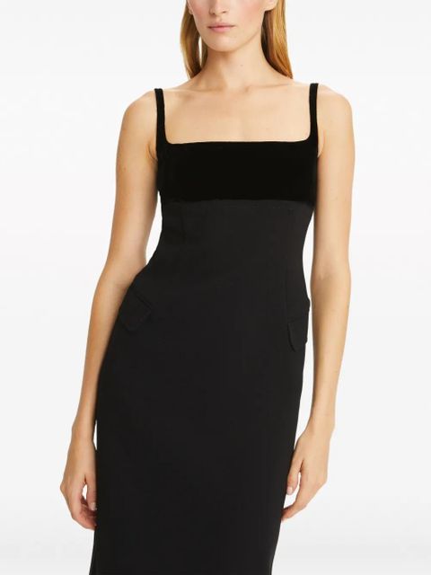 Tory Burch crepe slip midi dress - Black