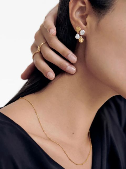 Monica Vinader x Mother of Pearl Keshi pearl stud earrings - Gold - zdjęcie produktu nr 2