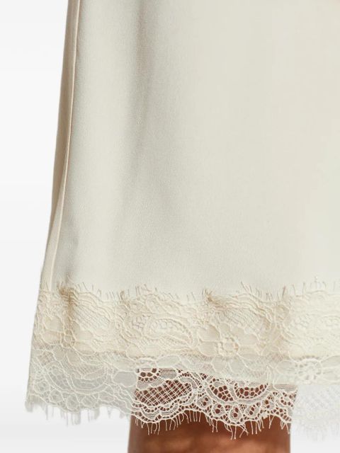 Róhe lace-trim midi skirt - Neutrals