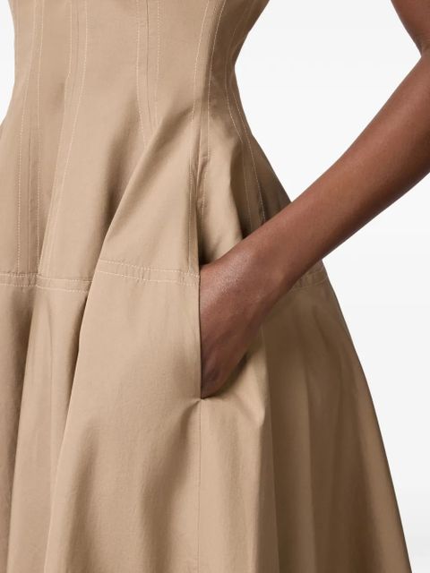 Tod's A-line sleeveless midi dress - Neutrals