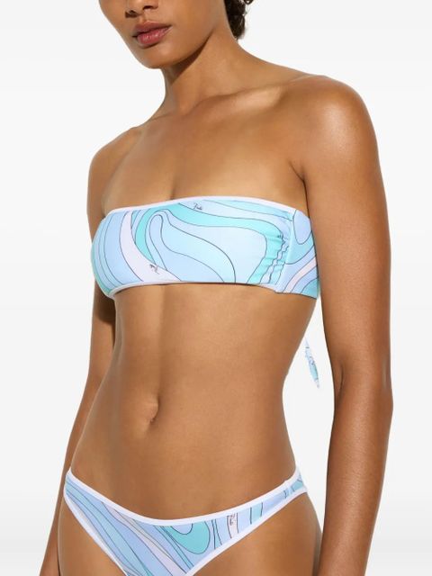 PUCCI marmo-print bandeau bikini top - Blue - zdjęcie produktu nr 2