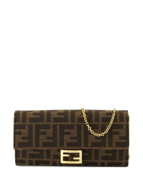 FENDI Continental FF-monogram cross body bag - Brown